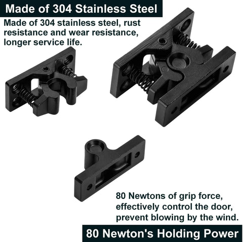 Heavy Duty Double Roller Spring Loaded Door Catch With 304 Stainless Steel Anti Rust Build 80 Newton Holding Power Door Stopper