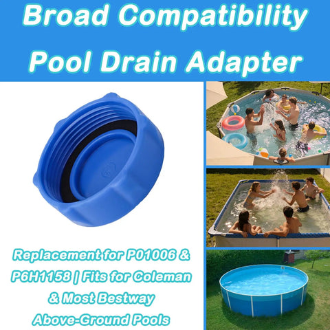 Heavy Duty Drain Valve Cap Replacement For Bestway And Coleman Above Ground Pools Blue 2 Pack Durable Engineering Plastic Fits P01006 And P6H1158 Valve Replacements Keeps Leaks At Bay
