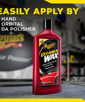 One Step Cleaner Wax Liquid Car Wax That Cleans Polishes And Protects Exterior Paint And Clear Coat On Cars Trucks And SUVs With A High Gloss Shine Safe On All Glossy Finishes Ideal For DIY Gearheads And Detailers 16 Oz Bottle front view in a garage setting