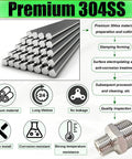 Heavy Duty 3/4 To 1/2 Inch NPT Hex Reducing Nipple Fitting Adapter In 304 Stainless Steel MNPT Pipe Connector Built To Last For Durable Plumbing And Easy Leak Free 3/4 Inch Male To 1/2 Inch Male Threads on stainless steel pipe fitting graphic