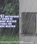 Rugged Outdoor Waterproof Electrical Junction Box With IP67 Weatherproof ABS Enclosure And Hinged Cover in rainstorm