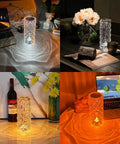 Touch Control Rose Crystal Lamp With USB Port 16 RGB Color Changing LEDs Romantic Diamond Table Lamp illuminating scenes