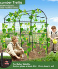 7 Ft Tall Garden Arch Tunnel Trellis For Climbing Plants, Easy Setup No Tools Needed Metal Walkway Arbor For Vines And Cucumbers