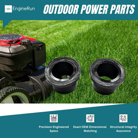 Beefy Heavy Duty Flanged Bushing Drop In Replacement For Ariens Gravely Zero Turn Lawn Mower Built Tough For Steering Linkage Deck Pivot Sleeve Bearing Direct OEM Fit 5500114 Two Pack Upgrade on grass with mower.