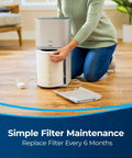 Person replacing Air180 And Air180 Max Replacement Filter Genuine OEM Part Medical Grade HEPA Filter in air purifier