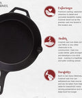 Cast Iron Skillet Set 8 Inch 10 Inch 12 Inch Pre Seasoned Frying Pans With Silicone Handle Grip Covers For Indoor Outdoor Use