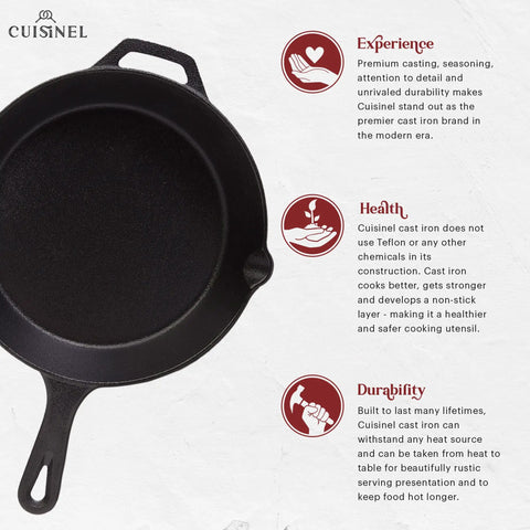 Cast Iron Skillet Set 8 Inch 10 Inch 12 Inch Pre Seasoned Frying Pans With Silicone Handle Grip Covers For Indoor Outdoor Use