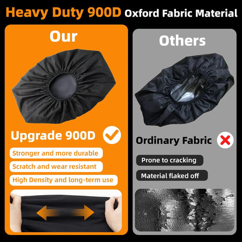 Savage MUAKIOY Winch Cover Heavy Duty Waterproof Protection For 12K Off Road Electric Winches shown with durable 900D Oxford fabric.