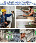 Self Leveling 360 Green Laser Level Kit With 50 Inch Tripod, Three 360 Degree Laser Lines For Construction, Tile And Picture Hanging