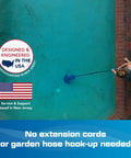Person using Max CG Cordless Pool Vacuum For Commercial Grade Cleaning And Heavy Duty Power Handheld Rechargeable Swimming Pool Cleaner