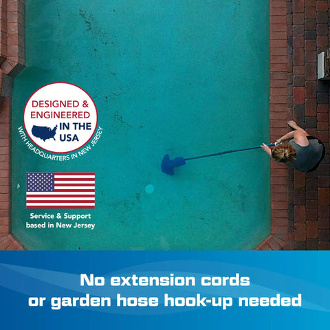 Person using Max CG Cordless Pool Vacuum For Commercial Grade Cleaning And Heavy Duty Power Handheld Rechargeable Swimming Pool Cleaner