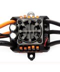 Close-up of 85A Brushless Smart ESC And 4000Kv Sensorless Motor Combo For RC Cars, features cables and connectors.