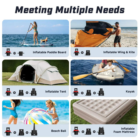 20 PSI Electric Paddle Board Pump S1 Portable SUP Air Pump for inflating paddleboards, kites, tents, kayaks, and mattresses
