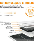 Layers of 100W 12V Monocrystalline Solar Panel With 9 Busbars And A Plus Large Cell Rugged Glass Module showing efficiency