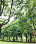 Ninja Warrior Obstacle Course For Kids Outdoor Slackline Set With 50 Foot Line 12 Buckle Loops And 12 Ninja Attachments Durable Safe Training Equipment