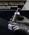 Hands applying Graphene Ceramic Coating Kit for Auto Detailing with 10H Hardness UV Protection and Water Beading Nano Tech Formula