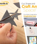 Totally Flexible 30 Mil Magnetic Sheets For Crafts 8.5 By 11 Inches Pack Of 2 being cut into a star shape for creative projects.