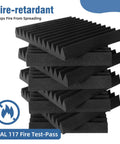Killer 50 Pack Sound Proof Foam Panels For Walls With Sticky Peel And Stick Mount 12X12X2 Inch Acoustic Tiles stacked fire-retardant foam
