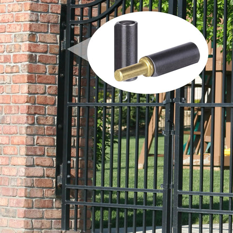 Weld On Barrel Hinge Set 10 Pack Heavy Duty Carbon Steel Gate Hinges Two And A Half Inch Long Three Eighths Inch Pin Diameter Detachable Round Bullet Body Black Finish For Trailer Ramp Swing Door Drive Gate