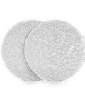 5.25 Inch Microfiber Cutting Pads Pack Of 2 For Deep Scratches Removal And Swirl Mark Repair White Microfiber Face With Blue Foam Backing