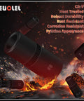 Magnetic Tap Socket Wrench Set Ten Piece With One Fourth Inch And Three Eighth Inch Drive Tap Holders in fiery background