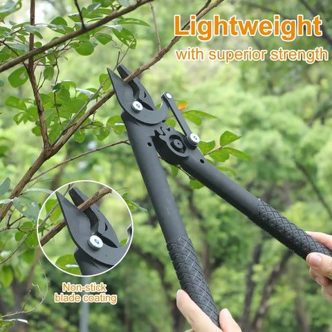 Heavy Duty Three Piece Garden Tool Set With Lopper, Hedge Shears And Pruning Saw For Tree Branches, Hedges, Backyard And Fruit Trees, Carbon Steel Blades For Durable, Sharp Cuts Pro Grade