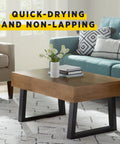 Maple Wood Finishing Cloths 8 Pack for staining and finishing, smooth finish on wooden furniture in living room setting.