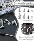 359 Piece Punk Spikes And Studs Kit In Zinc Alloy Silver Cone Spikes And Rivets Eight Sizes For DIY Leather Clothing