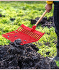 Replacement 18 Tine Manure Fork Head Set With Screws And Nuts Red Pitchfork Head For Horse Manure Grass And Hay Cleanup