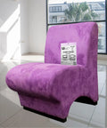 Purple chair in sunlit room with packaging for clear heavy-duty chair covers set of 2 for protection, water resistant.