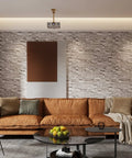 No Mess Peel And Stick 3D Faux Brick Wall Panels Set Of 20 Self Adhesive Foam Tiles Renters Friendly Removable Accent Wall Decor For A Top Notch Room Upgrade in a modern living room.