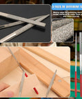 Three files with different shapes from 25-Piece Model Building Tools Kit For Hobbyists And DIY Enthusiasts With Cutting Sanding Engraving Disassembly And Repair Essentials For Plastic Figures And Mini Kits Ideal For Build And Fix Projects At Home Or In The Workshop