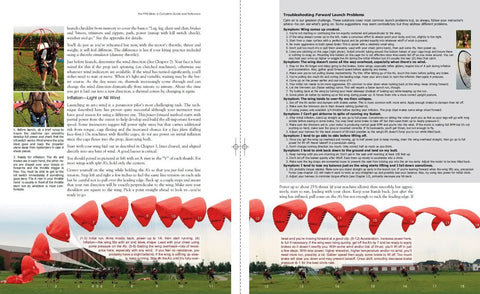 Open pages of Paragliding Bible 2nd Edition A Totally Practical Training Manual With Pro Tips And Step By Step Techniques To Fly Smarter
