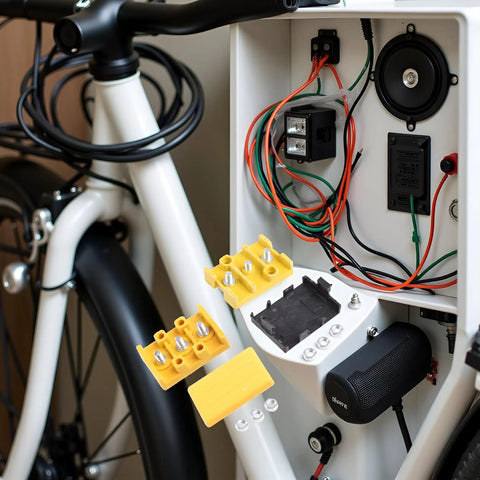 Random Color Electric Bicycle Junction Box For E Bike Wiring Storage Insulation Case For Motor Controller Wires Phase Battery