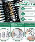 370-piece stainless steel dowel pins and compression springs assortment kit (M2–M5) for shelf pegs and fasteners