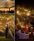 Outdoor Dope Solar String Lights 39 Feet Copper Wire With 120 LED Eight Modes Warm White Waterproof Garden Patio Decor