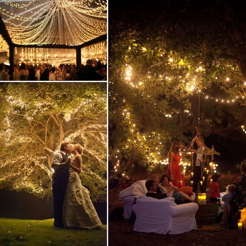 Outdoor Dope Solar String Lights 39 Feet Copper Wire With 120 LED Eight Modes Warm White Waterproof Garden Patio Decor