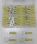 Pro Grade Heat Shrink Wire Connectors Kit with Tinned Red Copper Waterproof Crimp Terminals in box