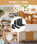 Heavy Duty L Brackets For Shelves 107 Piece Value Set With Multiple Sizes And Screws Rustproof Metal Corner Supports shown in household use