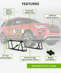 6000TLX Portable Car Lift Bundle With Pinch Weld Blocks And Wall Hangers ALI Certified 110V Power Unit displaying features