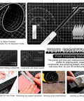 A5 cutting mat with tools from 52 Piece 3D Printer Tools Kit For FDM And SLA Printers With Deburring Tool Nozzles Scrapers Files