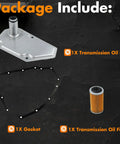 Nissan CVT Transmission Filter And Oil Pan Gasket Kit with oil pan, gasket, and filter for Sentra, Versa, Versa Note.