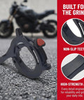Universal Motorcycle Throttle Cruise Control And Motor Assist With Anti Slip Accelerator Clamp Durable Abs Twist Grip close-up on asphalt