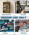 Collage of Insulated Inline Wire Connector Kit For One Zero To Fourteen AWG Splice in various indoor applications.