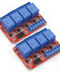 Double Pack 4 Channel 5V Relay Module With Optocoupler High Or Low Level Trigger Isolated Expansion Board 10A Relays