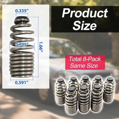 Lost Motion Assembly Replacement For B Series 4 Cylinder Engines Compatible With B16A B17A B18C B16A2 B16A3 B17A1 B18C1 B18C5 Type R GSR Pack Of 8 No Mod Needed Direct Fit To Original Factory Specs For Easy Installation And Extended Travel. 8-pack steel assemblies, 0.705" x 0.591" x 1.66".