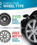 Image showing compatibility of Set Of Four 16 Inch Steel Wheel Hubcaps Snap On Universal Fit Direct OEM Replacement For Most Cars Trucks And SUVs