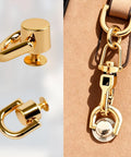 4 Pcs D Ring Rivets For Leather Purses 360 Degree Rotatable Crossbody Conversion Kit gold hardware on leather bag