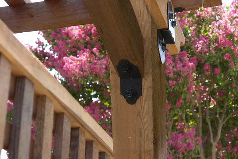 45 Degree Flush Inside Angle Brackets Steel 4 Inch Black Powder Coated Finish Built For Outdoors Beefy 4 Pack Rust Resistant for fences