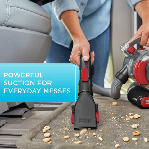 Cordless Car Vacuum With Extendable 4 Foot Hose And Detailing Kit, Powerful Suction For Seats, Floors, And Between Cushions in use